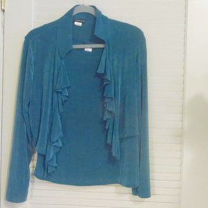 Citiknits Bolero Tie Jacket and Tank Top Set Size Medium